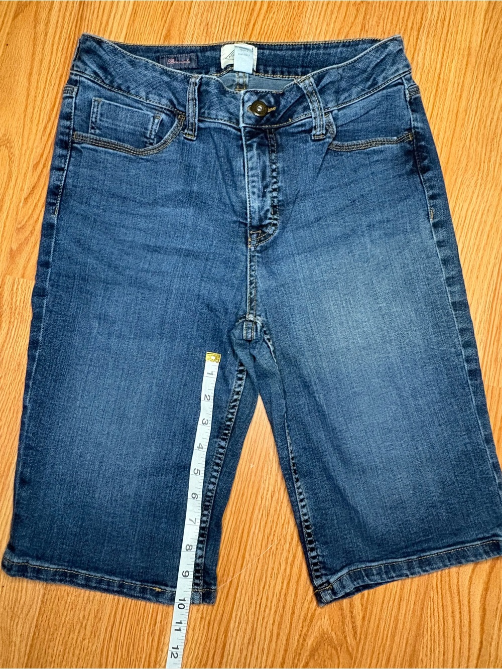 St. John's Bay Blue Denim Bermuda Shorts - Picture 3 of 4